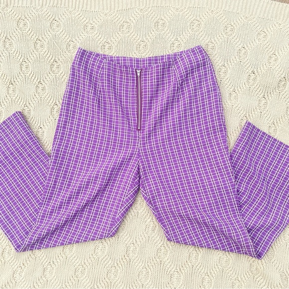 Purple plaid pants - Picture 2 of 5